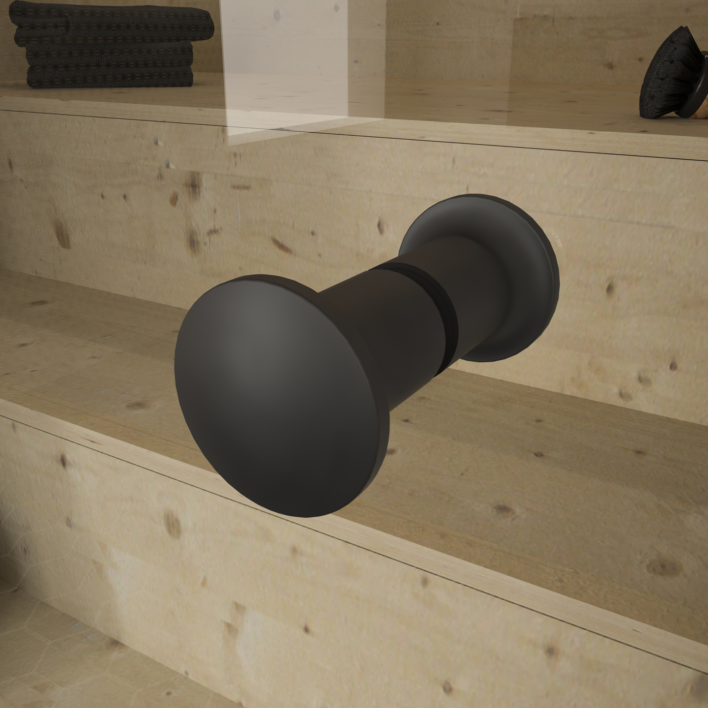 Suihkuseinä Classic Ram F02 kääntyvä 482X1900mm musta/kirkas