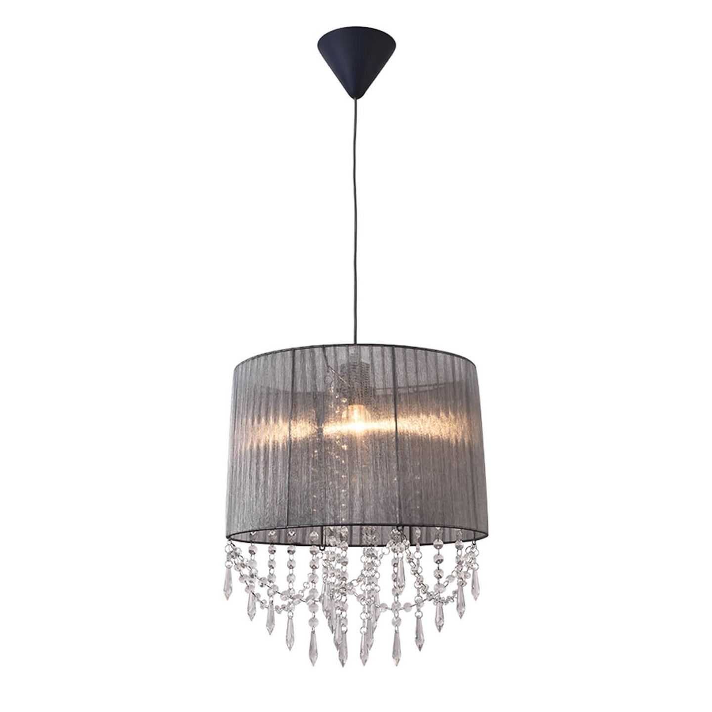 Riippuvalaisin FocusLight Malin E27 370mm max. 60W harmaa