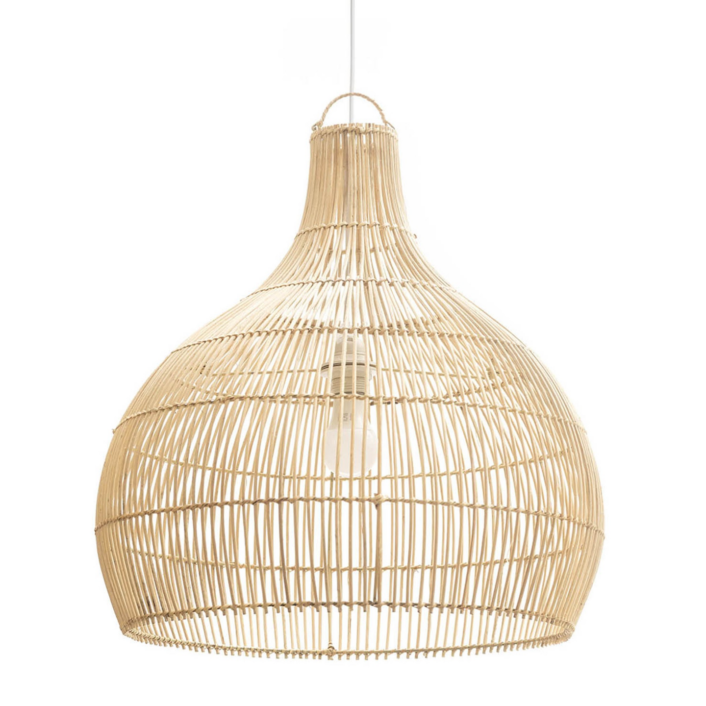 Riippuvalaisin FocusLight Arora E27 500mm max. 60W luonnonrottinki