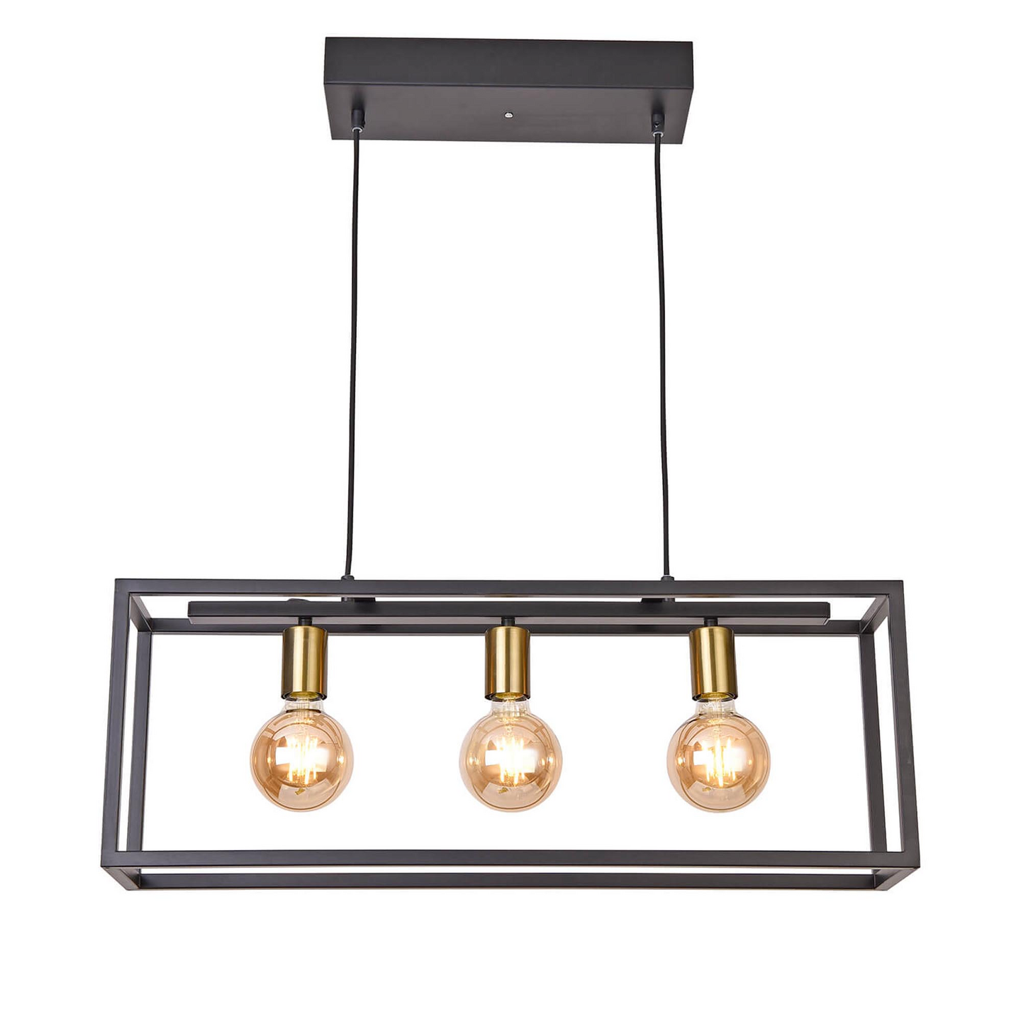 Riippuvalaisin FocusLight Svana 710x160mm E27 max. 42W musta messinki