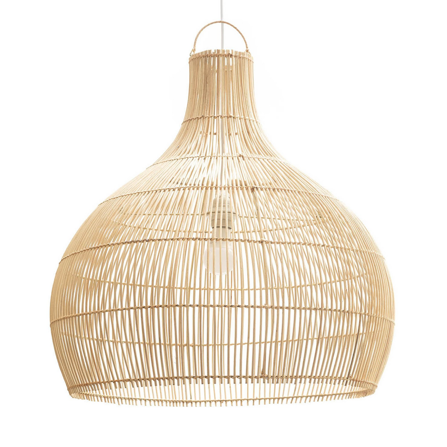 Riippuvalaisin FocusLight Arora E27 600mm max. 60W luonnonrottinki