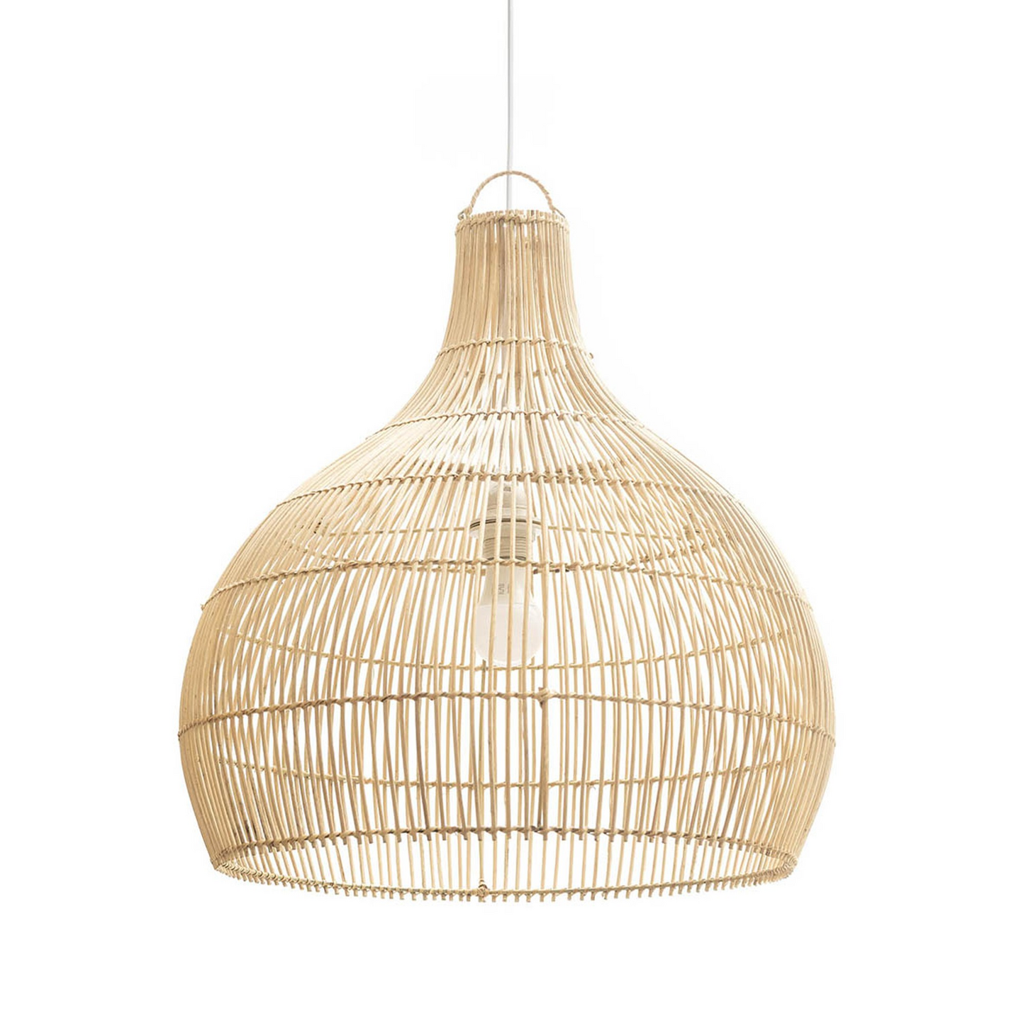 Riippuvalaisin FocusLight Arora E27 400mm max. 60W luonnonrottinki