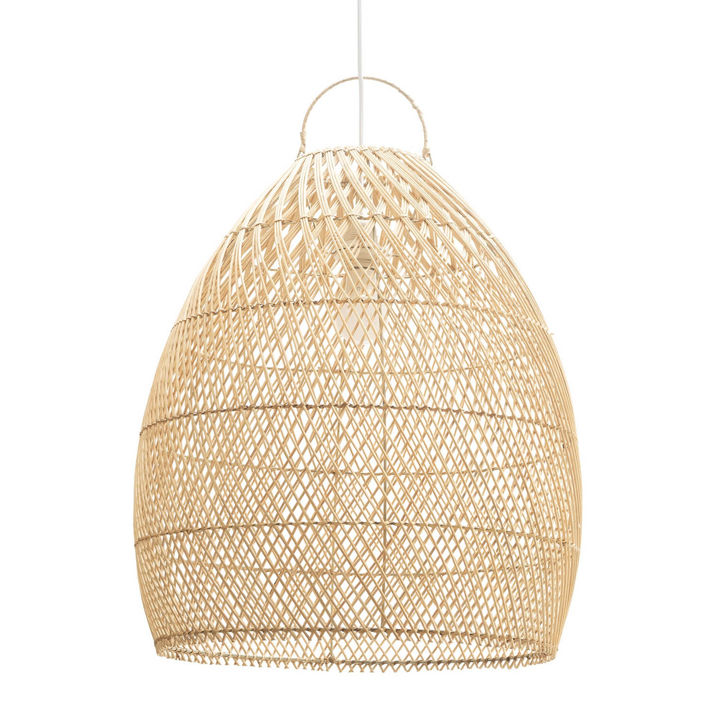 Riippuvalaisin FocusLight Rongi E27 500mm max. 60W luonnonrottinki