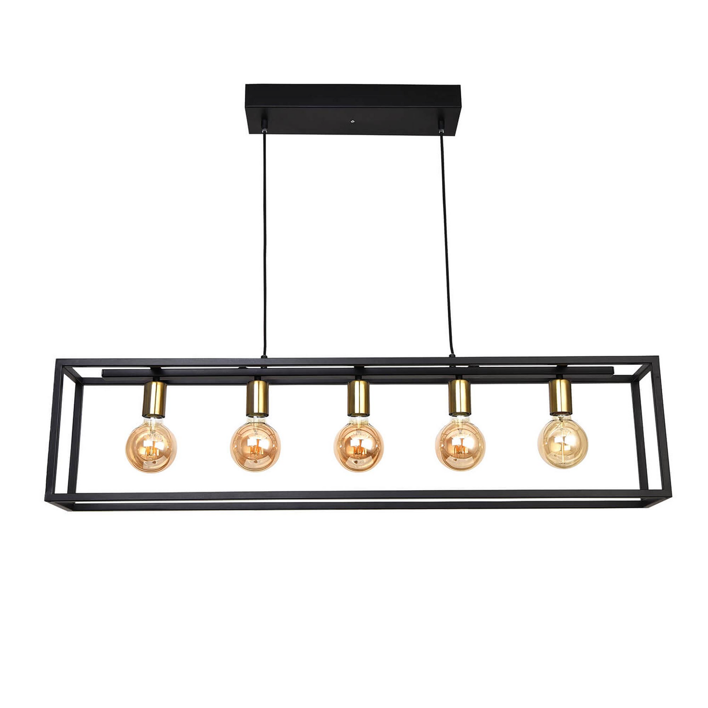 Riippuvalaisin FocusLight Svana E27 1100x160mm max. 42W musta messinki