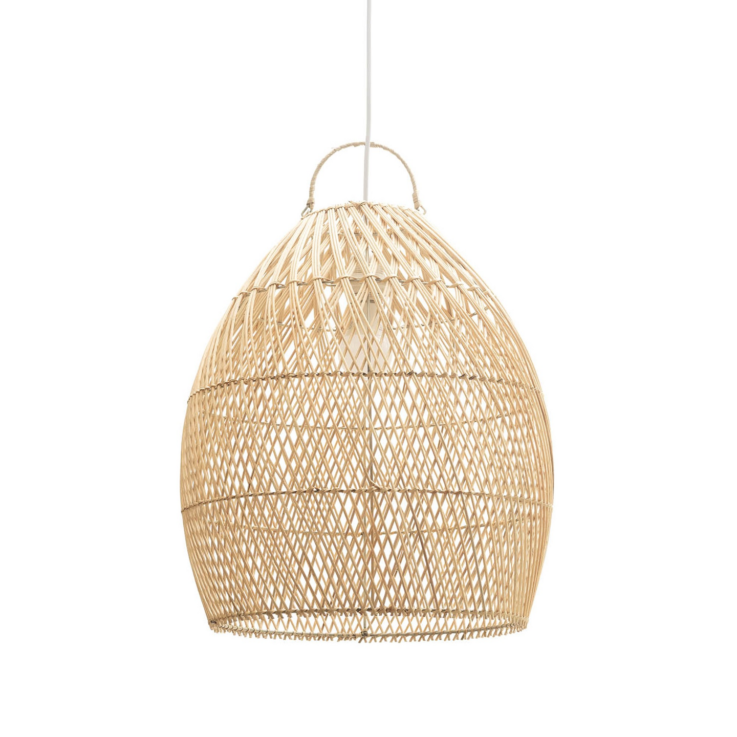 Riippuvalaisin FocusLight Rongi E27 400mm max. 60W luonnonrottinki