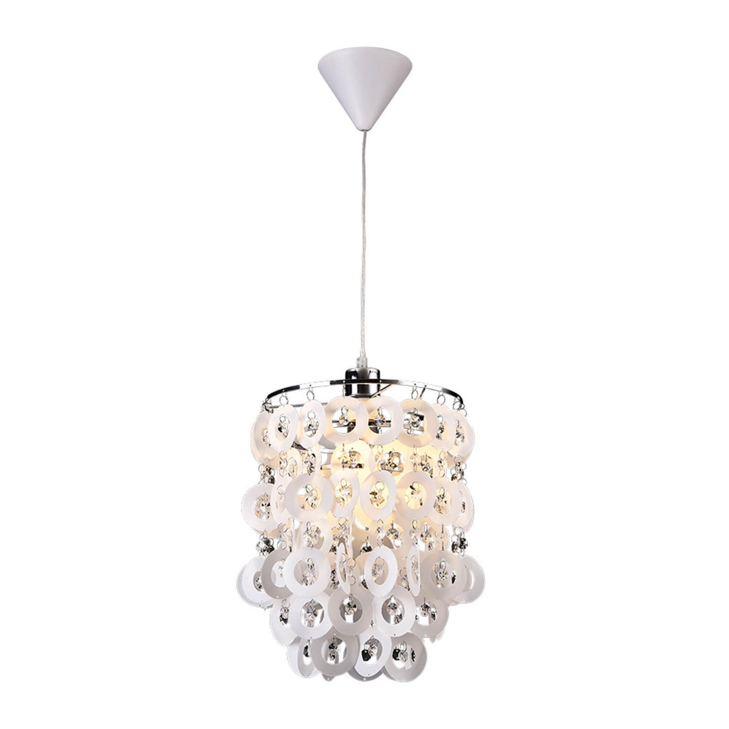 Riippuvalaisin FocusLight Shiny E27 270mm max. 60W valkoinen