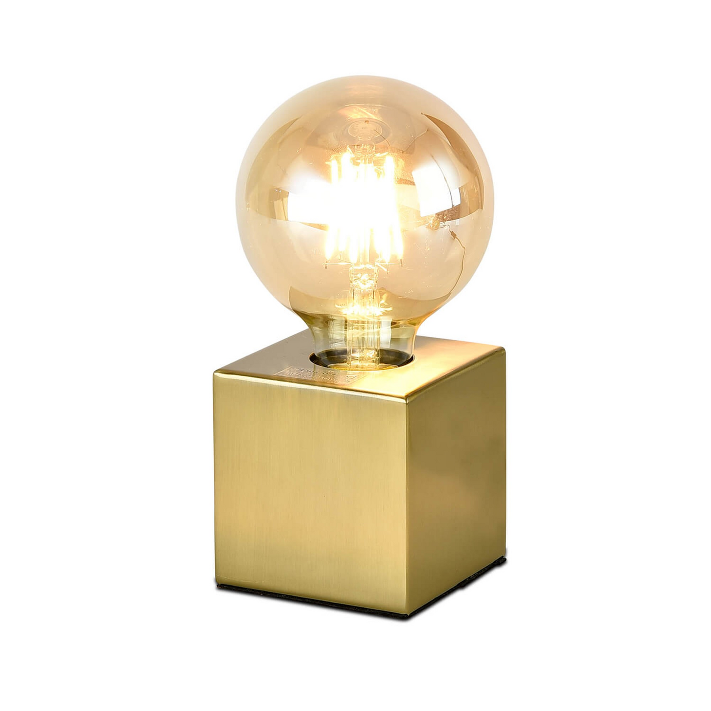 Pöytävalaisin Focuslight Noppa 100x100 mm E27 maks.42W messinki