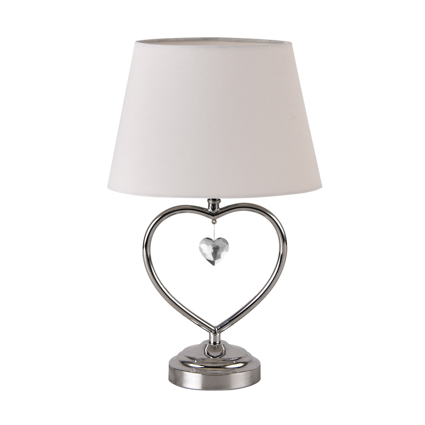 Pöytävalaisin Focuslight Love 340 mm E14 maks.42W kromi valkoinen