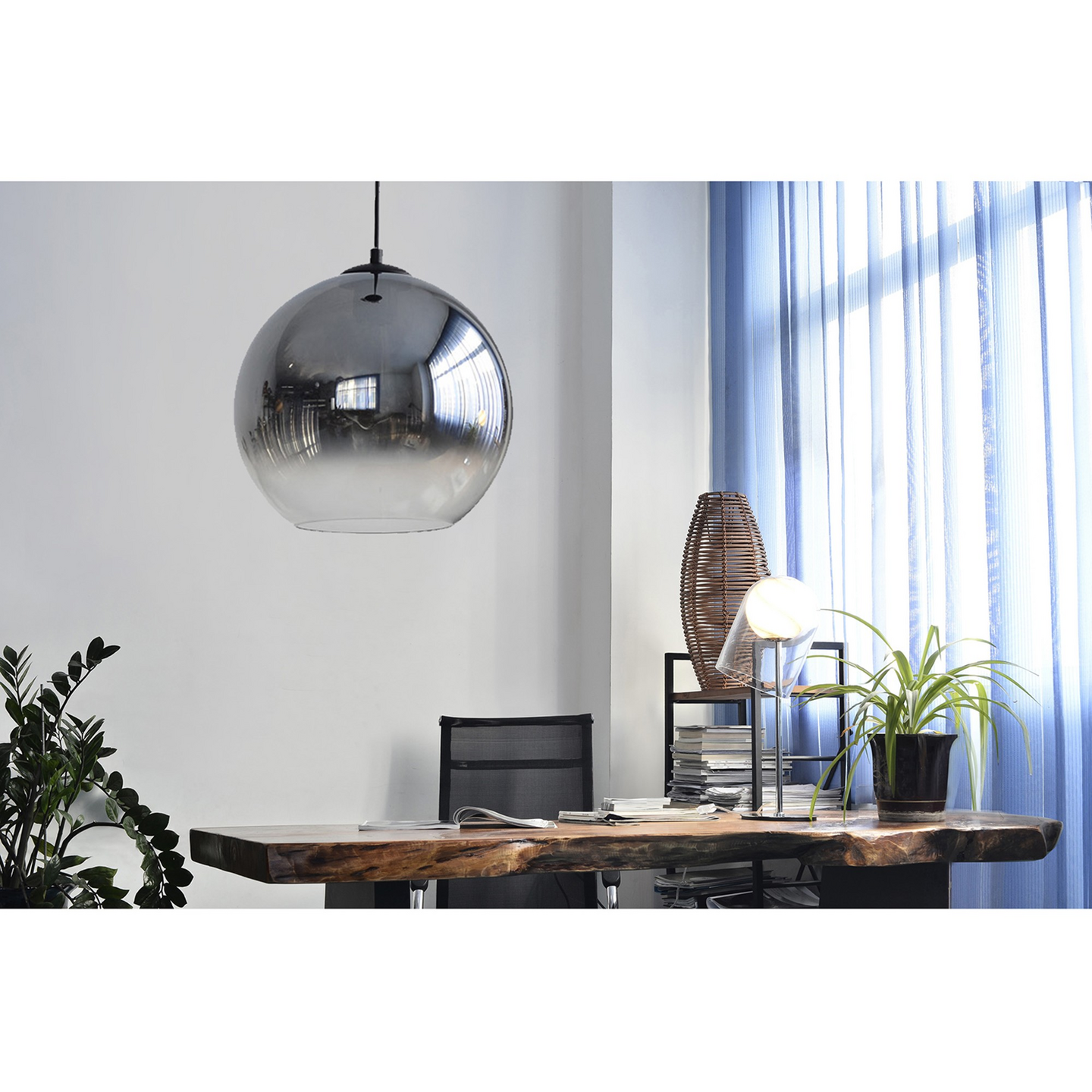 Riippuvalaisin Focuslight Mio 300mm E27 max.60W savuharmaa