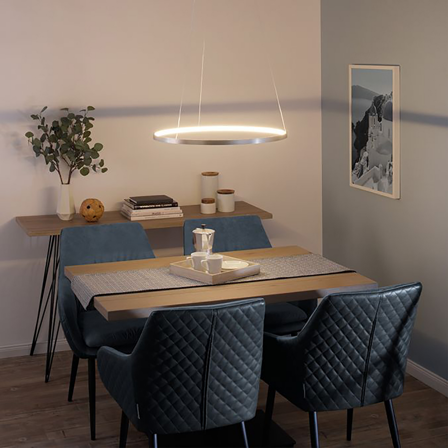 Riippuvalaisin Leuchten Direct Circle led 600mm 33W hopea