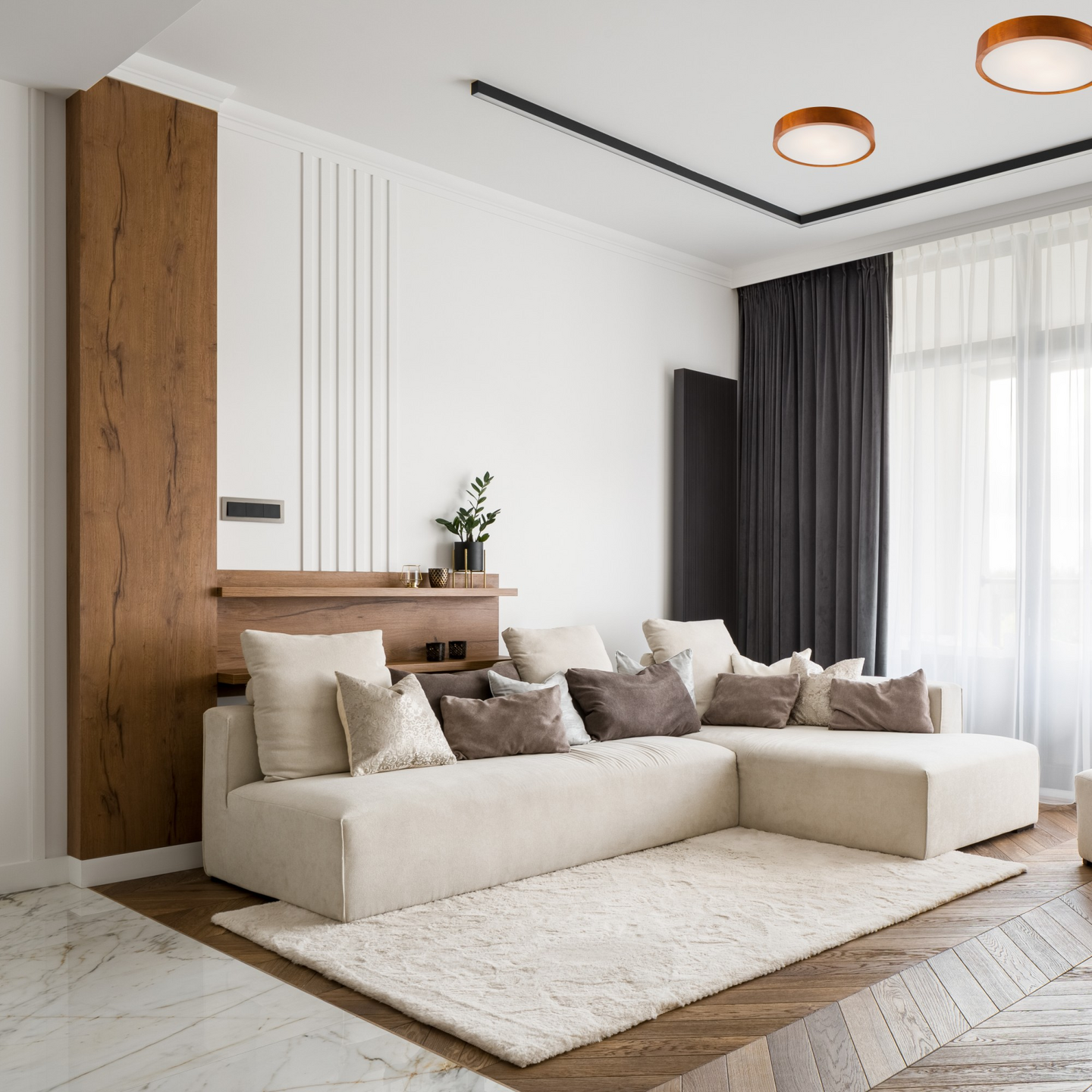 Kattovalaisin FocusLight Jordan 2xE27 370mm rustic ruskea