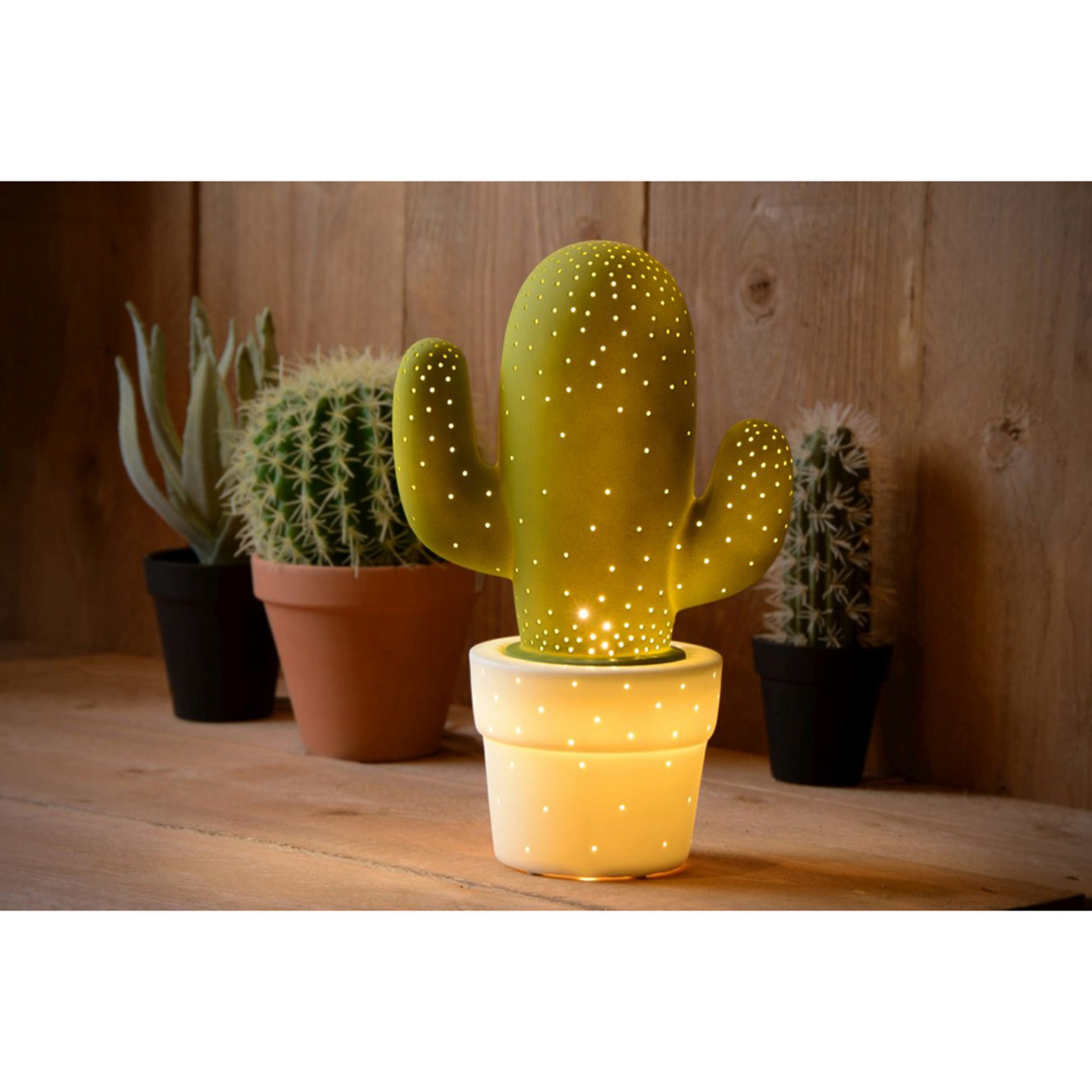 Pöytävalaisin Lucide Cactus 200mm E14 maks.40W vihreä