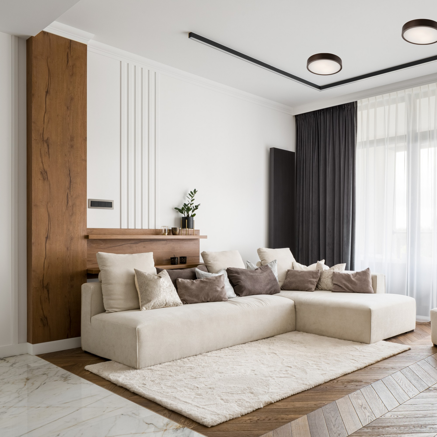 Kattovalaisin FocusLight Jordan 2xE27 370mm wenge