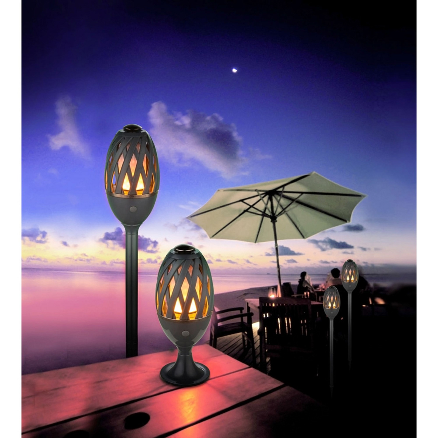 Ulkovalaisin Globo Leon led 100mm 1,4W antrasiitti