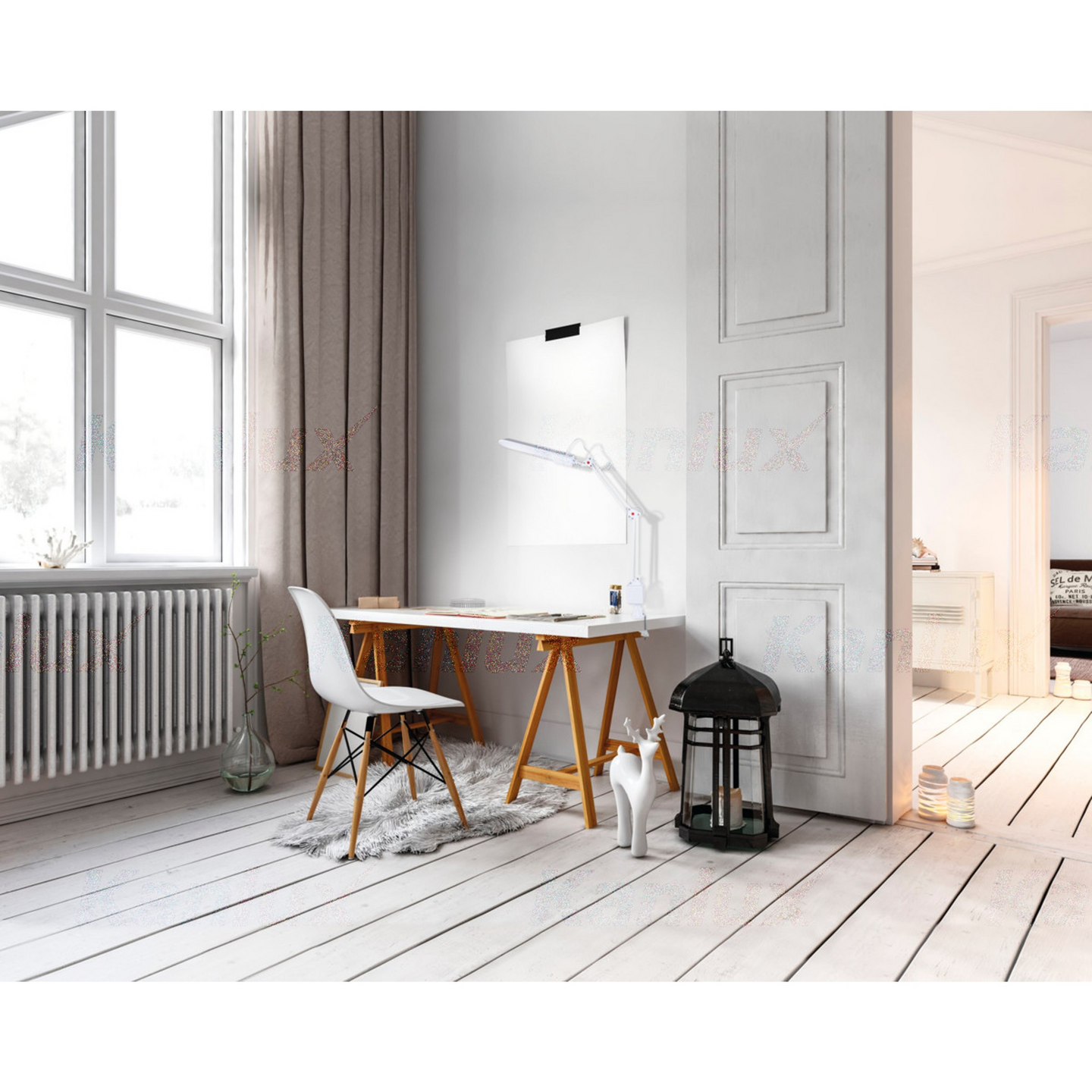 Työpöytävalaisin Kanlux Heron valkoinen