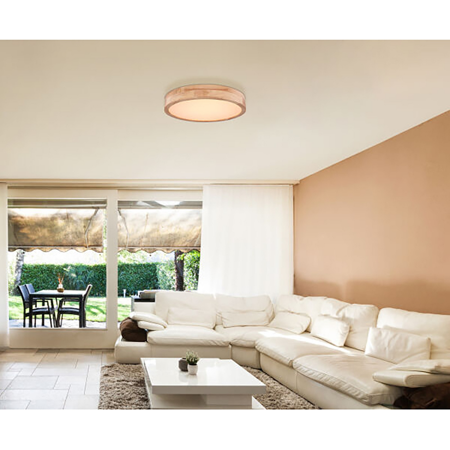 Kattovalaisin Globo Rainer led 400mm 24W luonnonpuu