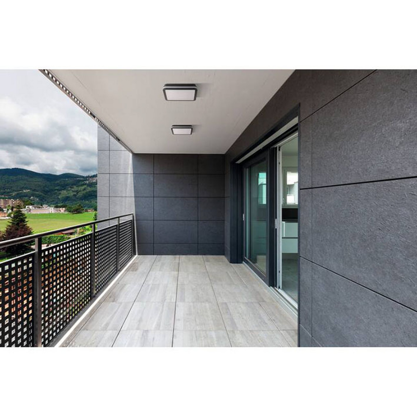 Kattovalaisin Kanlux Beno led 260x260mm 24W IP54 antrasiitti liiketunnistimella