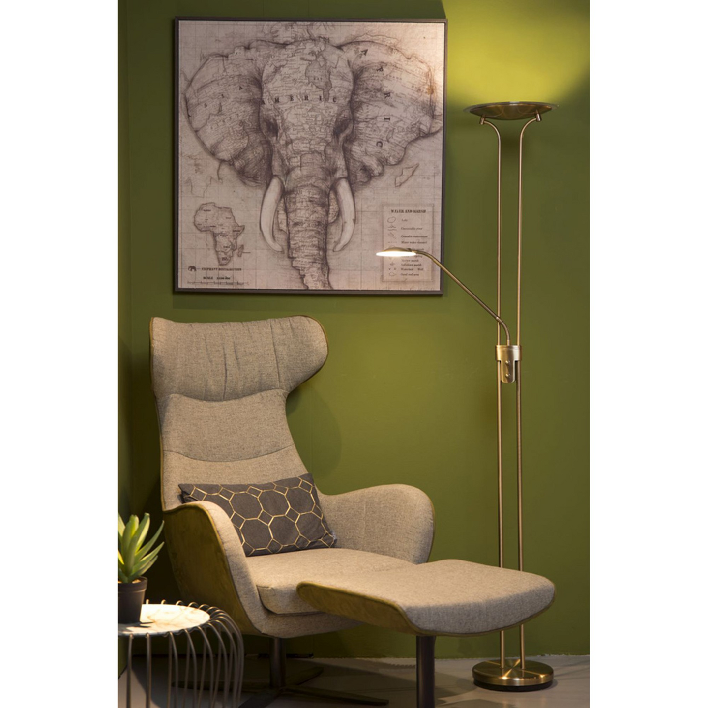 Lattiavalaisin Lucide Champion led 254mm himmennettävä 20W 4W 3000K pronssi