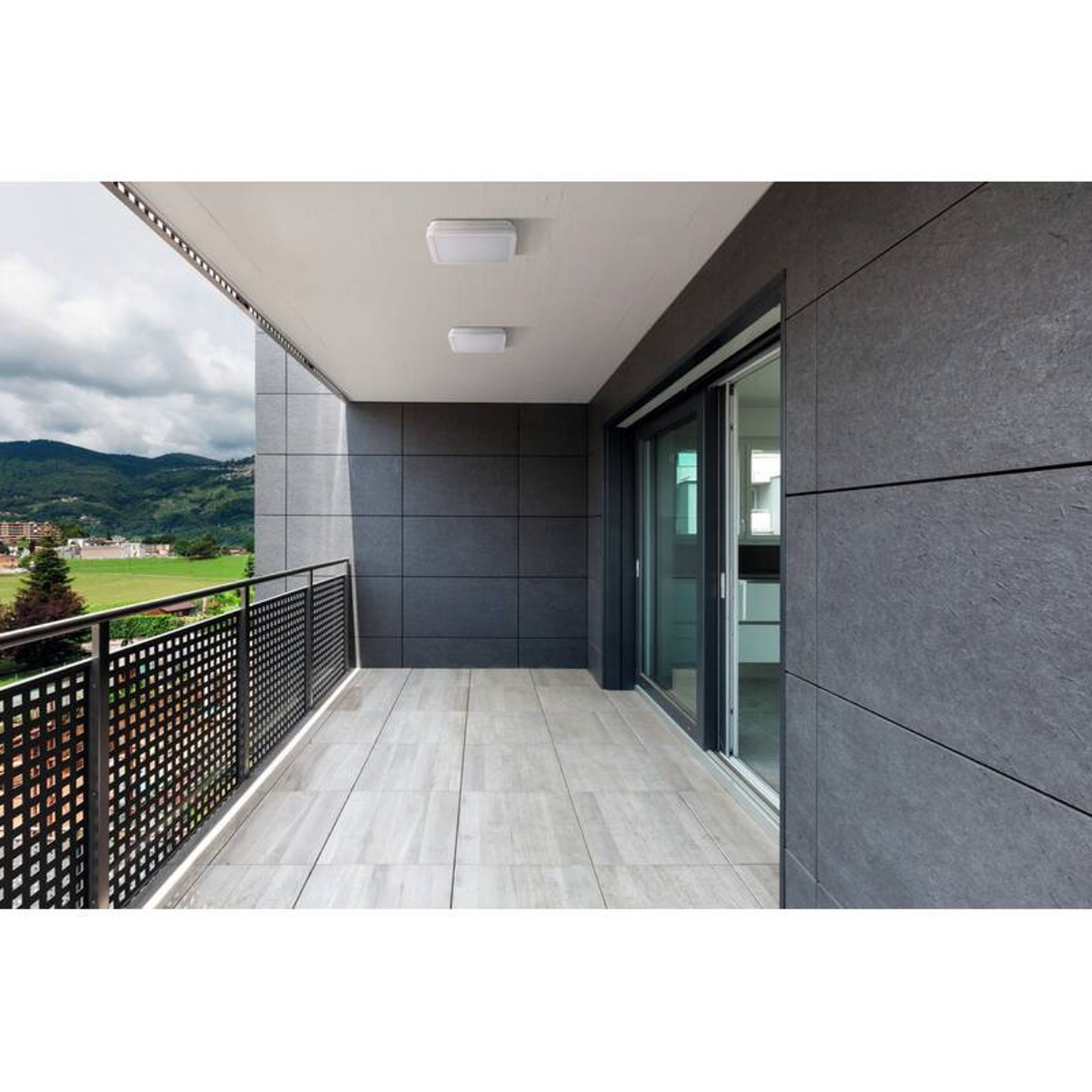 Kattovalaisin Kanlux Beno led 260x260mm 24W IP54 valkoinen liiketunnistimella