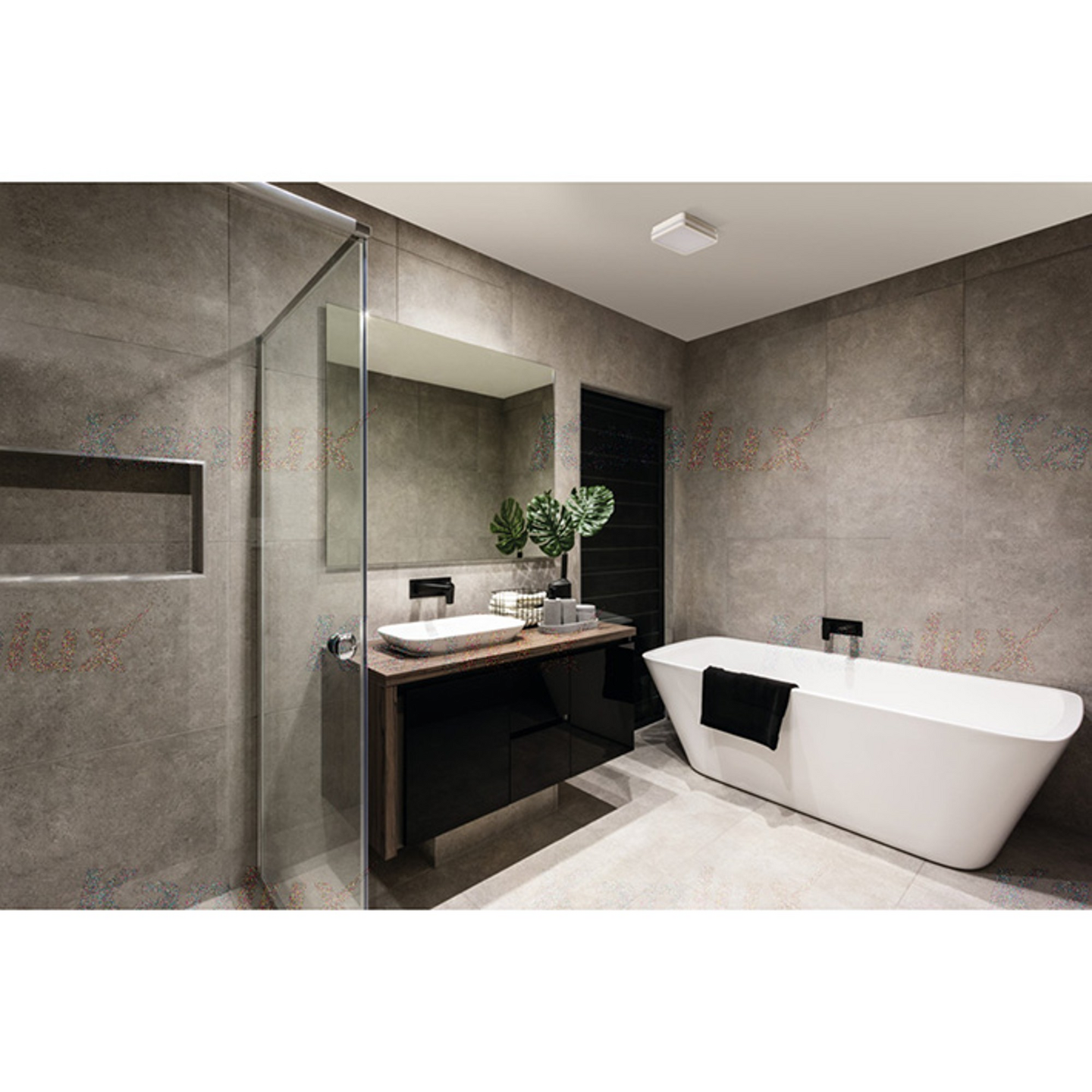 Kattovalaisin Kanlux Beno led 260x260mm 24W IP54 valkoinen liiketunnistimella