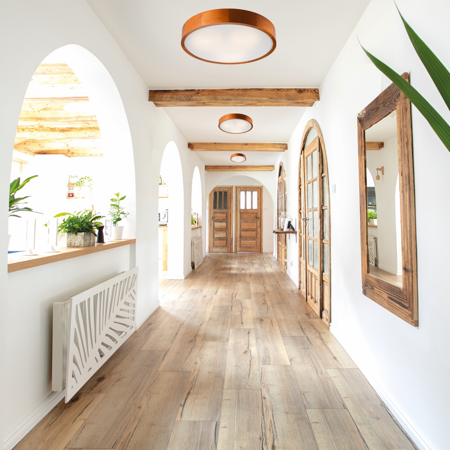 Kattovalaisin FocusLight Jordan 3xE27 470mm ruskea rustic