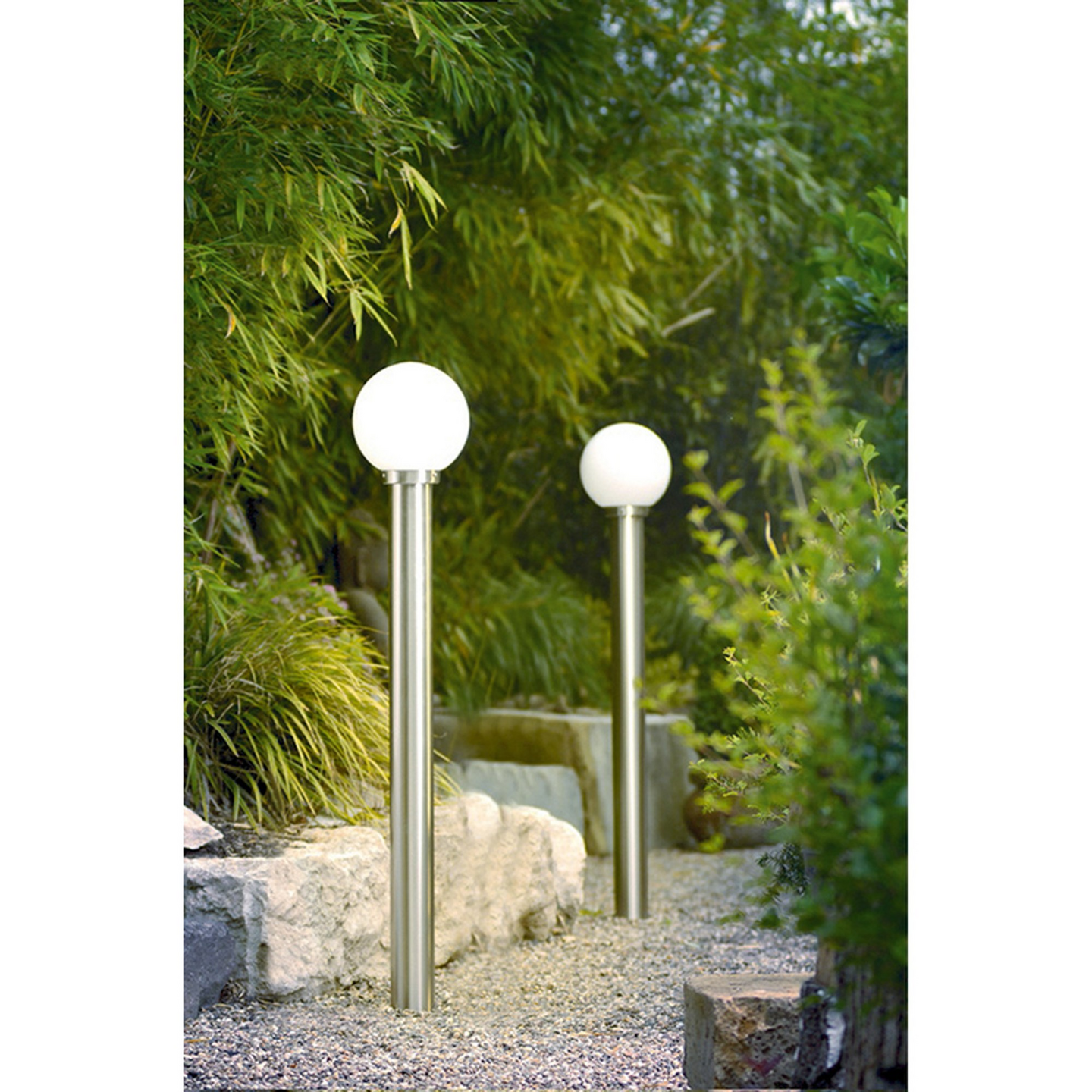 Ulkopylväsvalaisin Tano E27 max. 60W valkoinen nikkeli