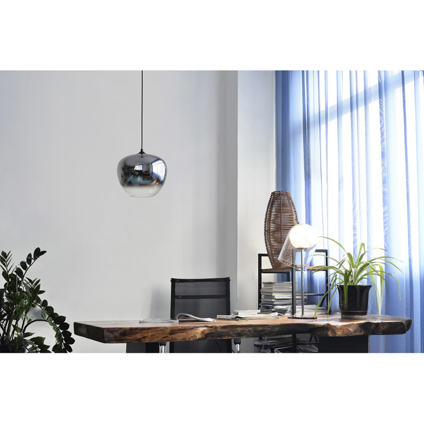 Riippuvalaisin Focuslight Oscar 240mm E27 maks.60W savuharmaa