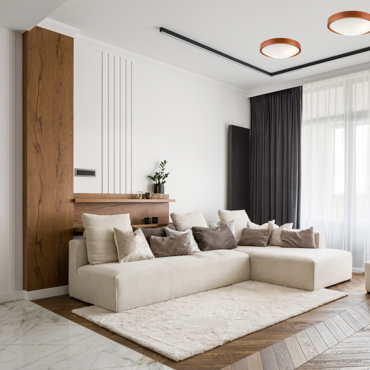 Kattovalaisin FocusLight Luna 2xE27 370mm rustic ruskea