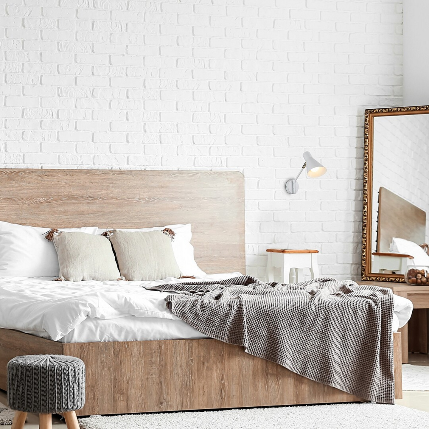 Seinävalaisin RABALUX ALFONS 120mm E27 max.25W valkoinen