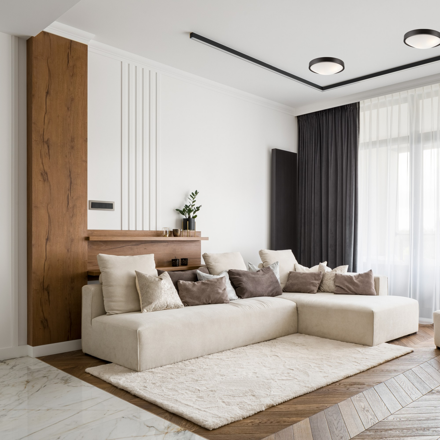 Kattovalaisin FocusLight Luna 2xE27 370mm wenge