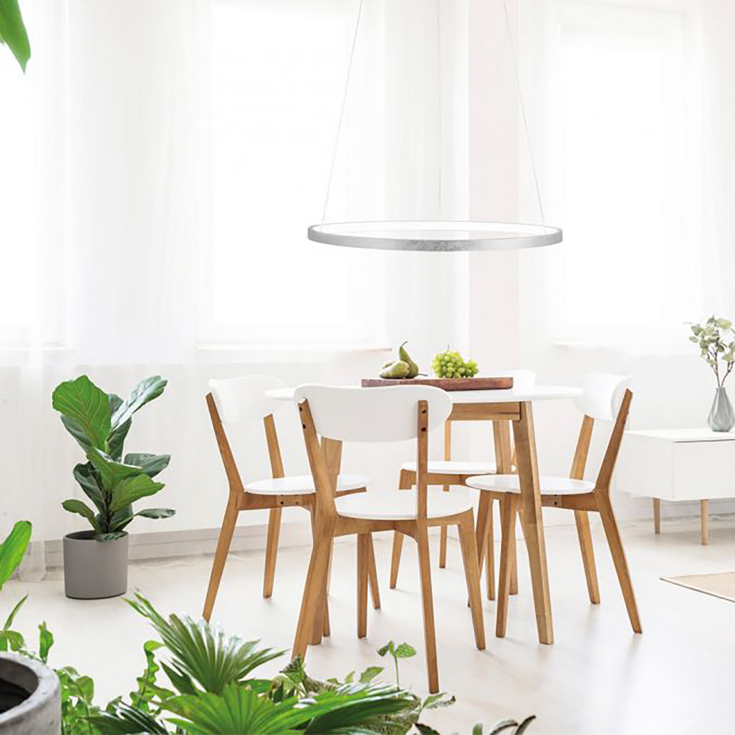 Riippuvalaisin Leuchten Direct Circle led 600mm 33W hopea