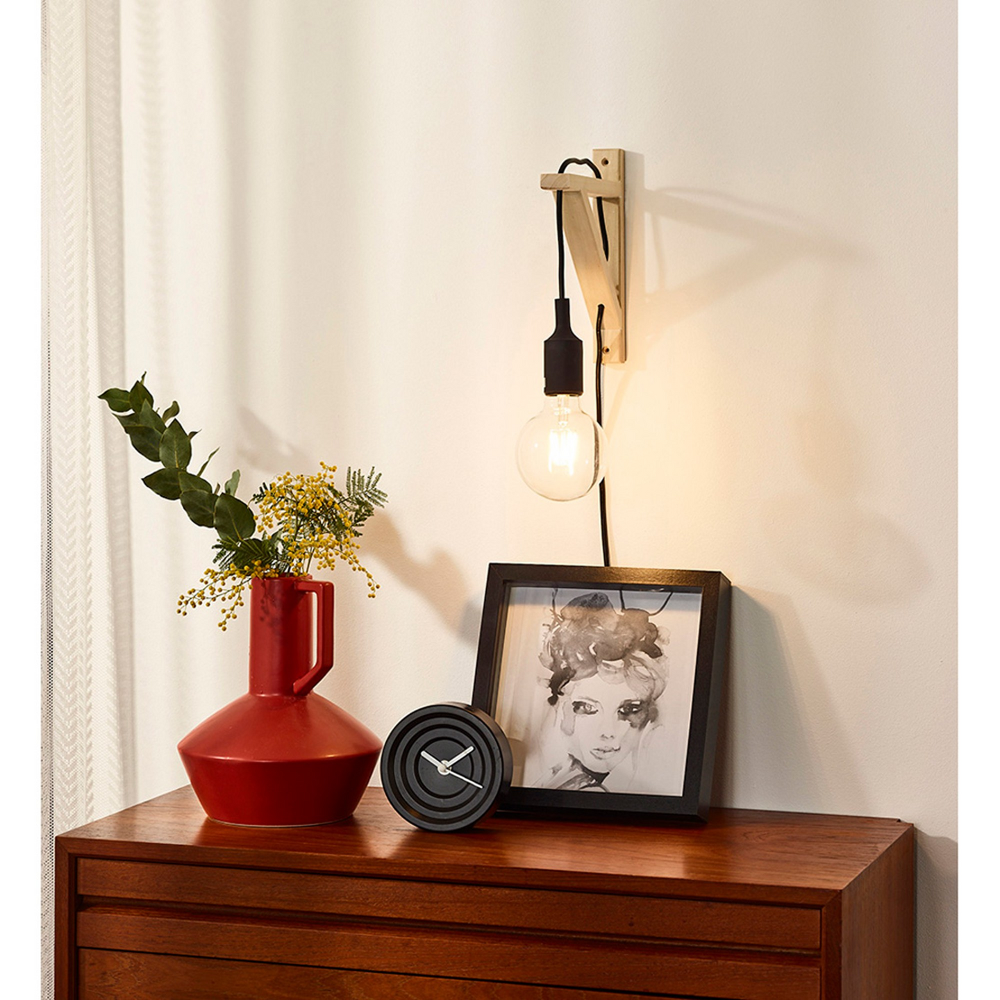 Seinävalaisin Lucide Fix E27 maks.60W musta