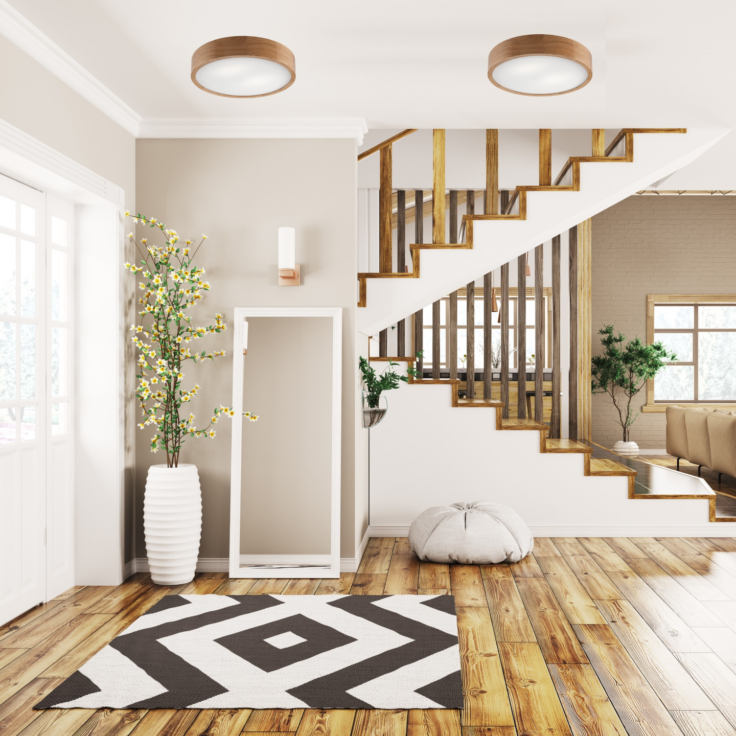 Kattovalaisin FocusLight Jordan 2xE27 370mm tammi