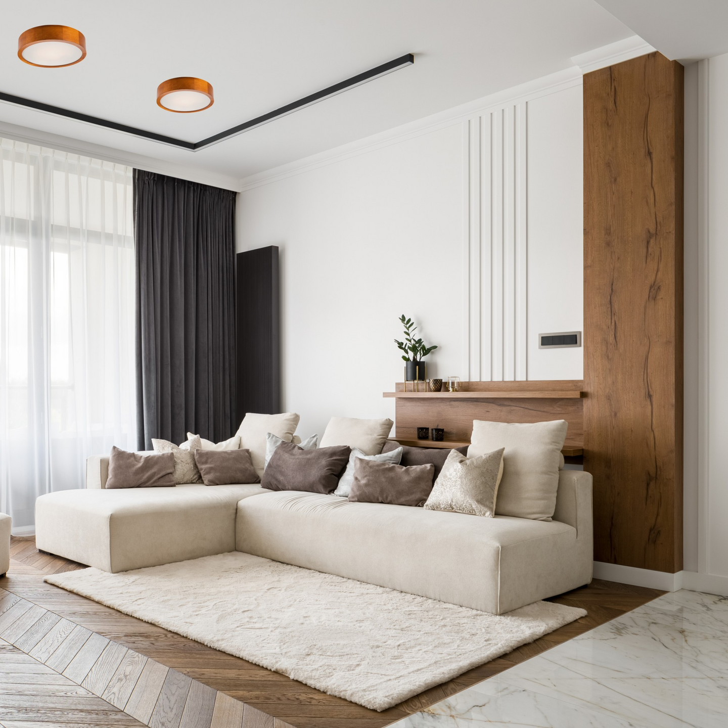 Kattovalaisin FocusLight Jordan E27 270mm rustic ruskea