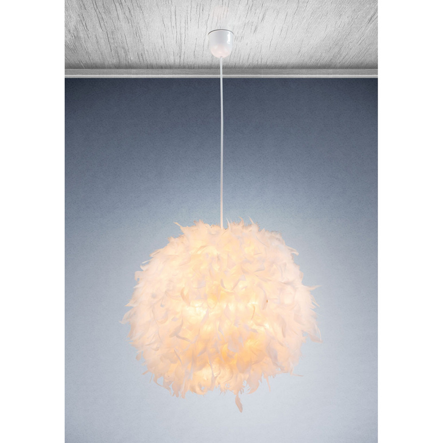 Riippuvalaisin Globo Katunga 450mm E27 max.60W valkoinen