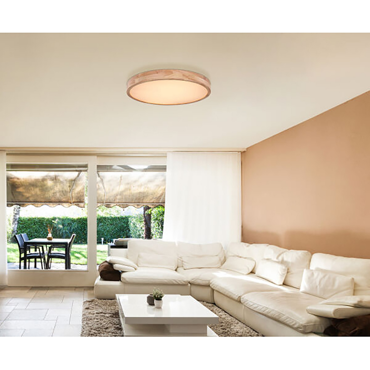 Kattovalaisin Globo Rainer led 600mm 48W luonnonpuu