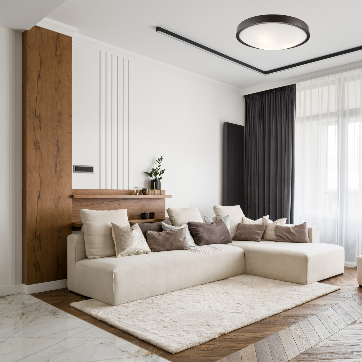 Kattovalaisin FocusLight Luna 3xE27 470mm wenge