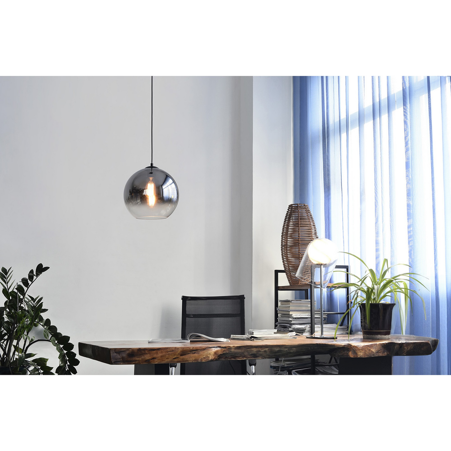 Riippuvalaisin Focuslight Mio 250mm E27 max.60W savuharmaa