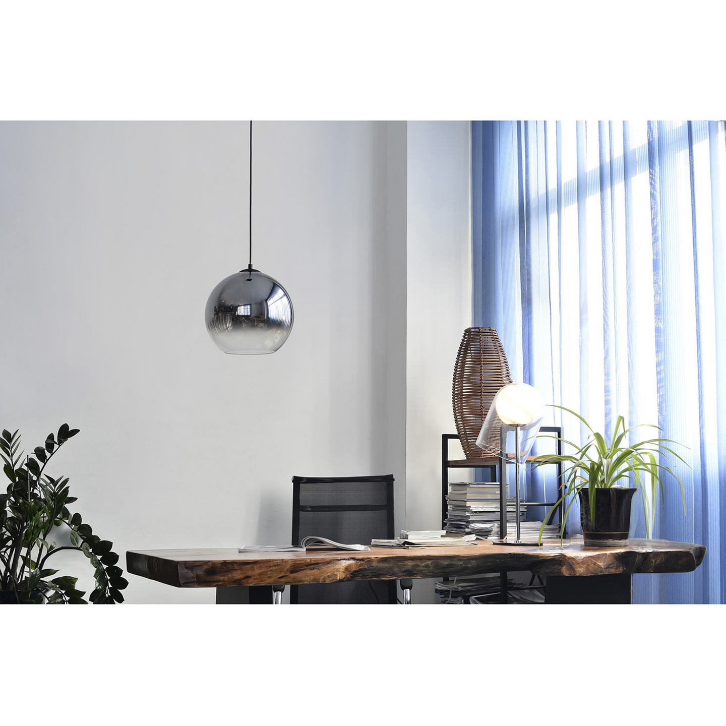 Riippuvalaisin Focuslight Mio 250mm E27 max.60W savuharmaa