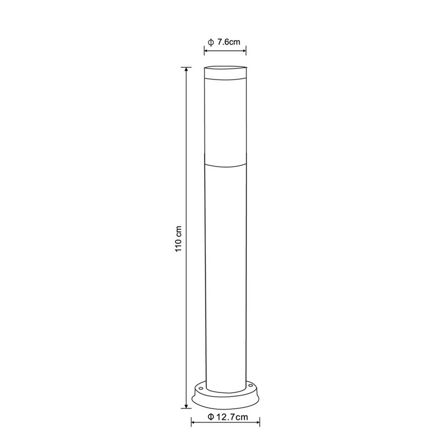 Ulkovalaisin Globo Boston 127mm E27 max. 60W ruostumaton teräs