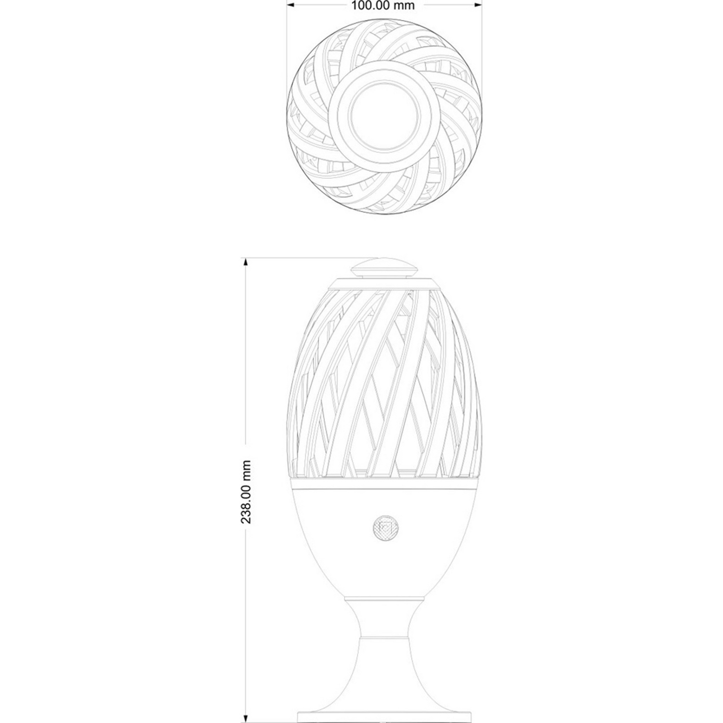 Ulkovalaisin Globo Leon led 100mm 1,4W antrasiitti