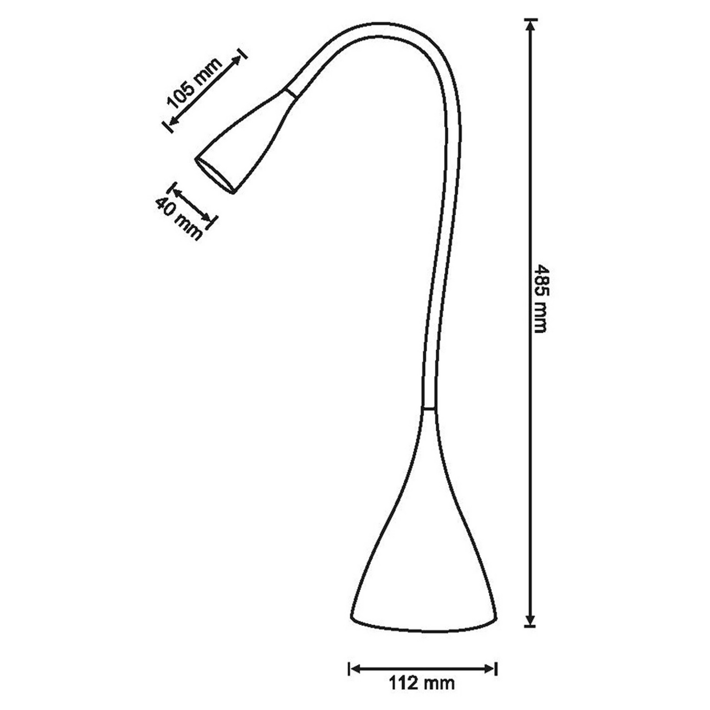 Pöytävalaisin Polux Monaco led 112mm 4,5W punainen