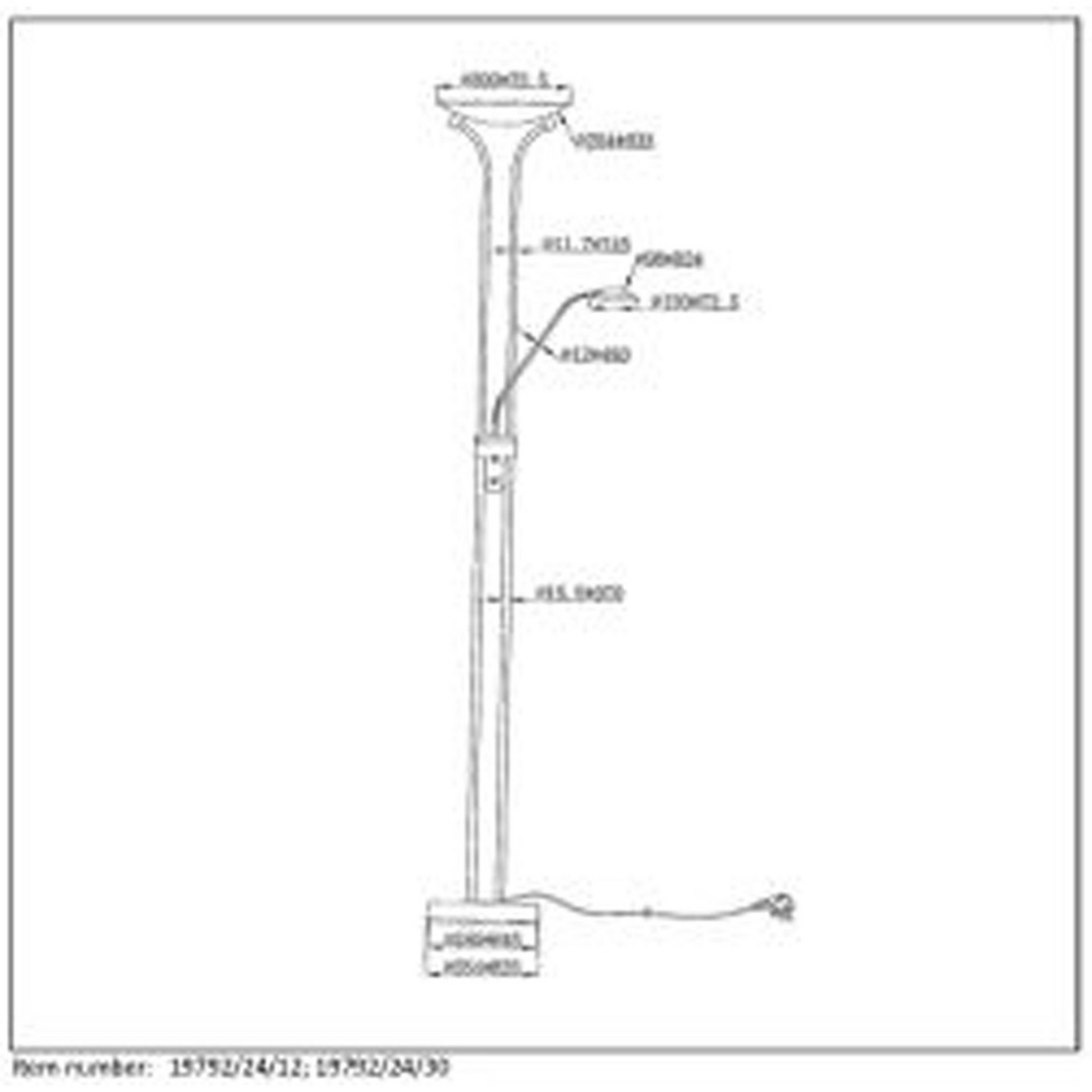 Lattiavalaisin Lucide Champion led 254mm himmennettävä 20W 4W 3000K musta