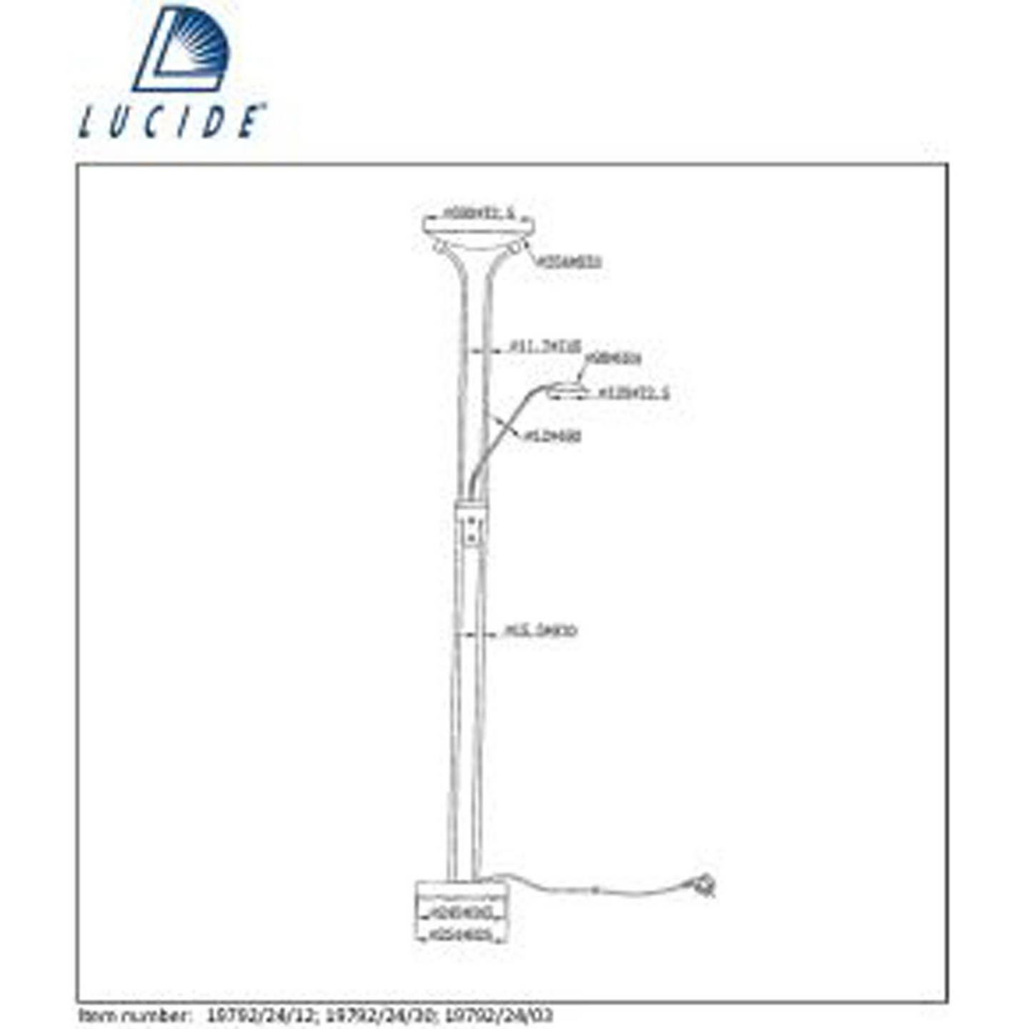 Lattiavalaisin Lucide Champion led 254mm himmennettävä 20W 4W 3000K pronssi