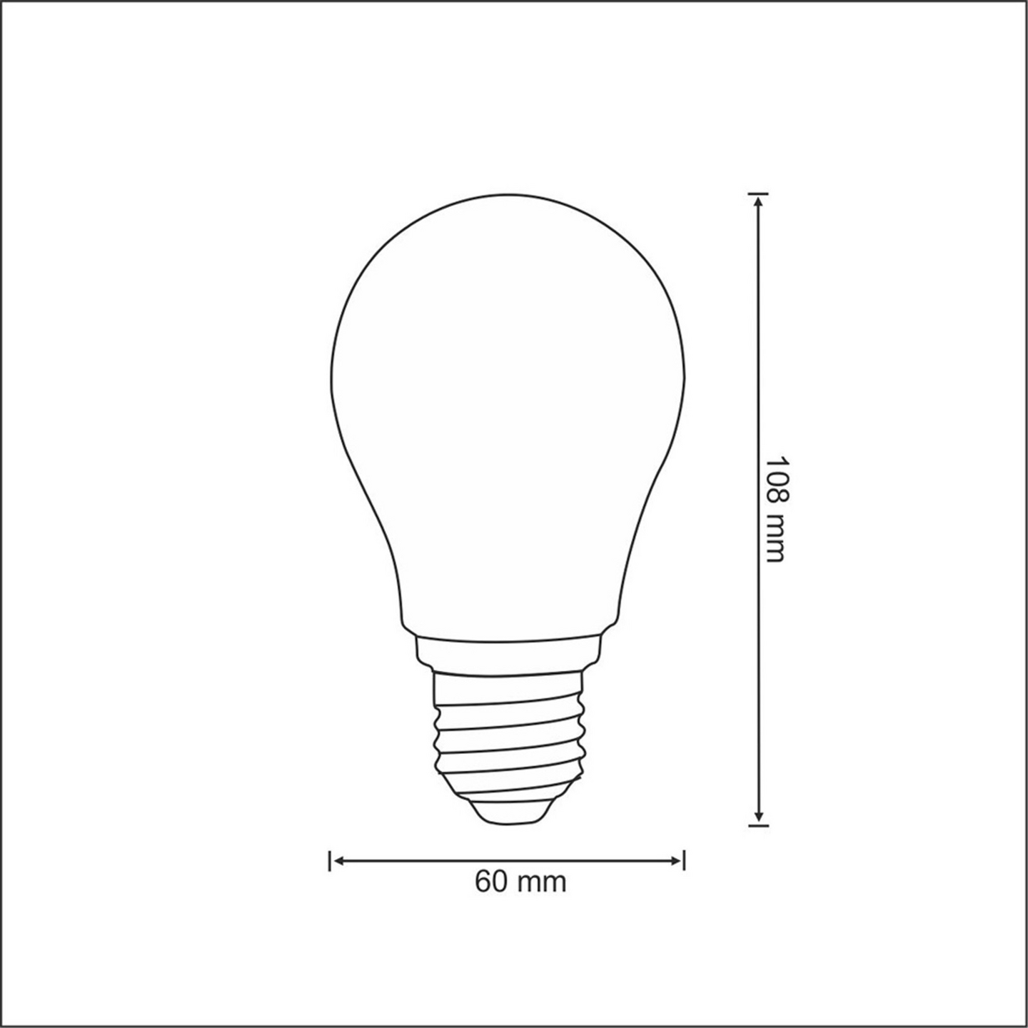 Led-lamppu Polux A55 E27 6W 3000K 470lm filamentti valkoinen