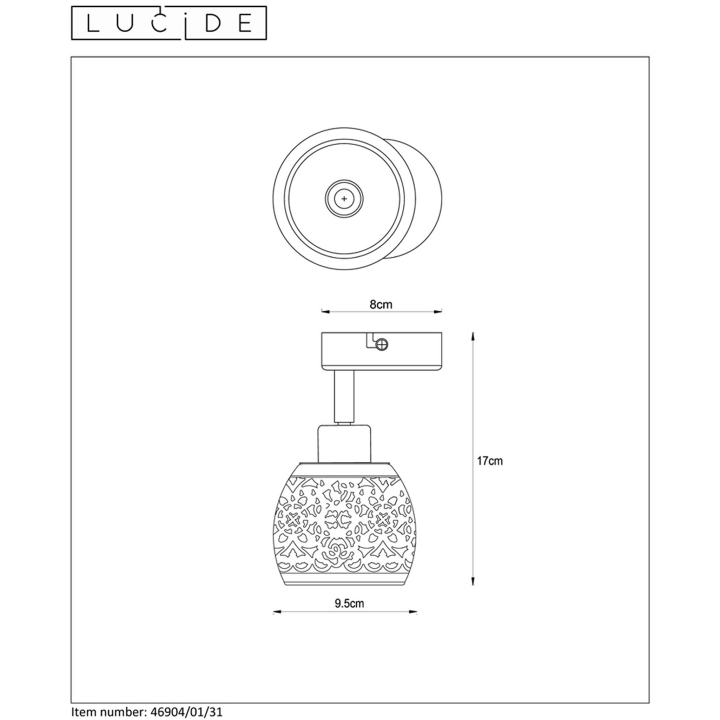 Kattovalaisin Lucide Tahar 90mm G9 maks.28W valkoinen
