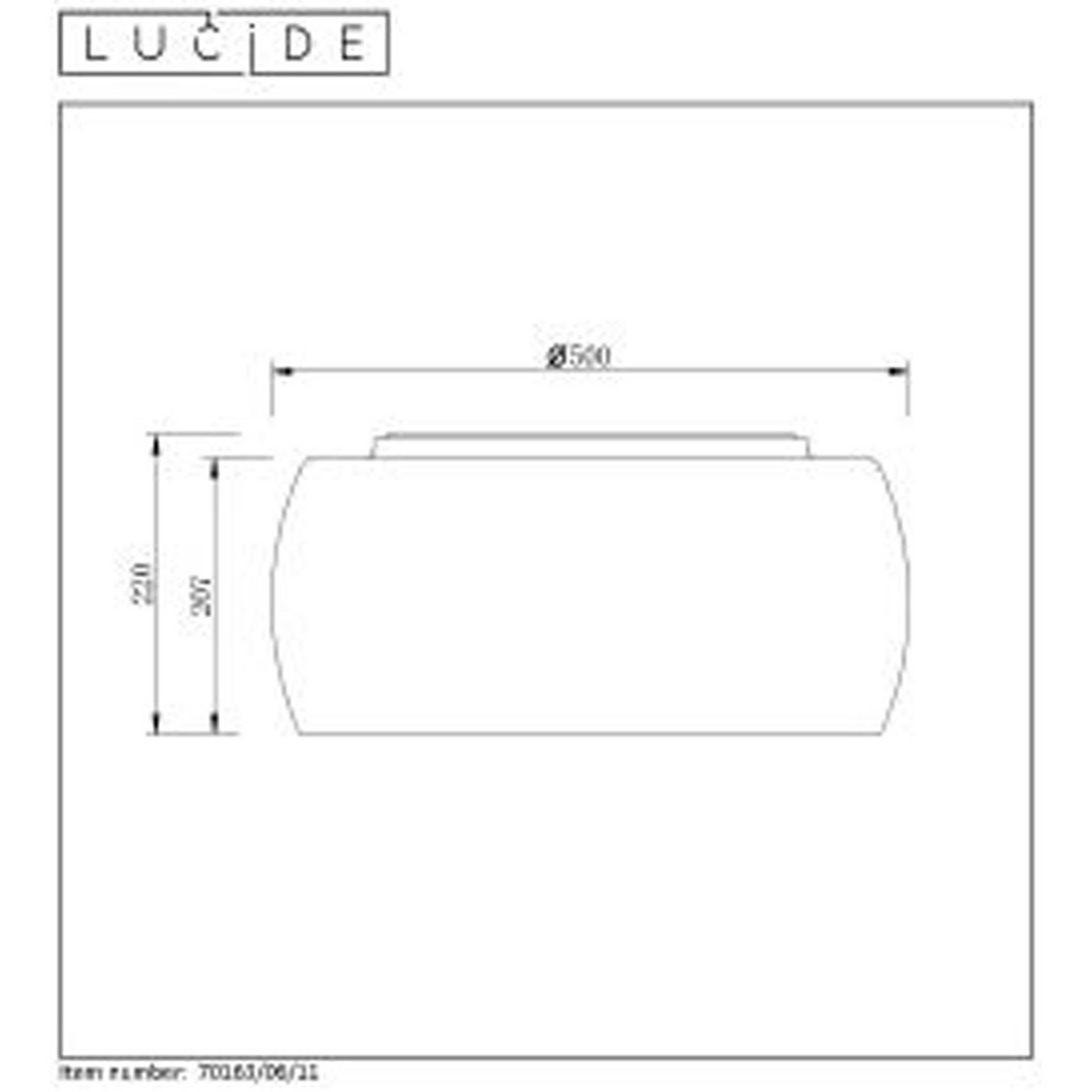 Kattovalaisin Lucide Pearl 500mm G9 maks.42W kromi
