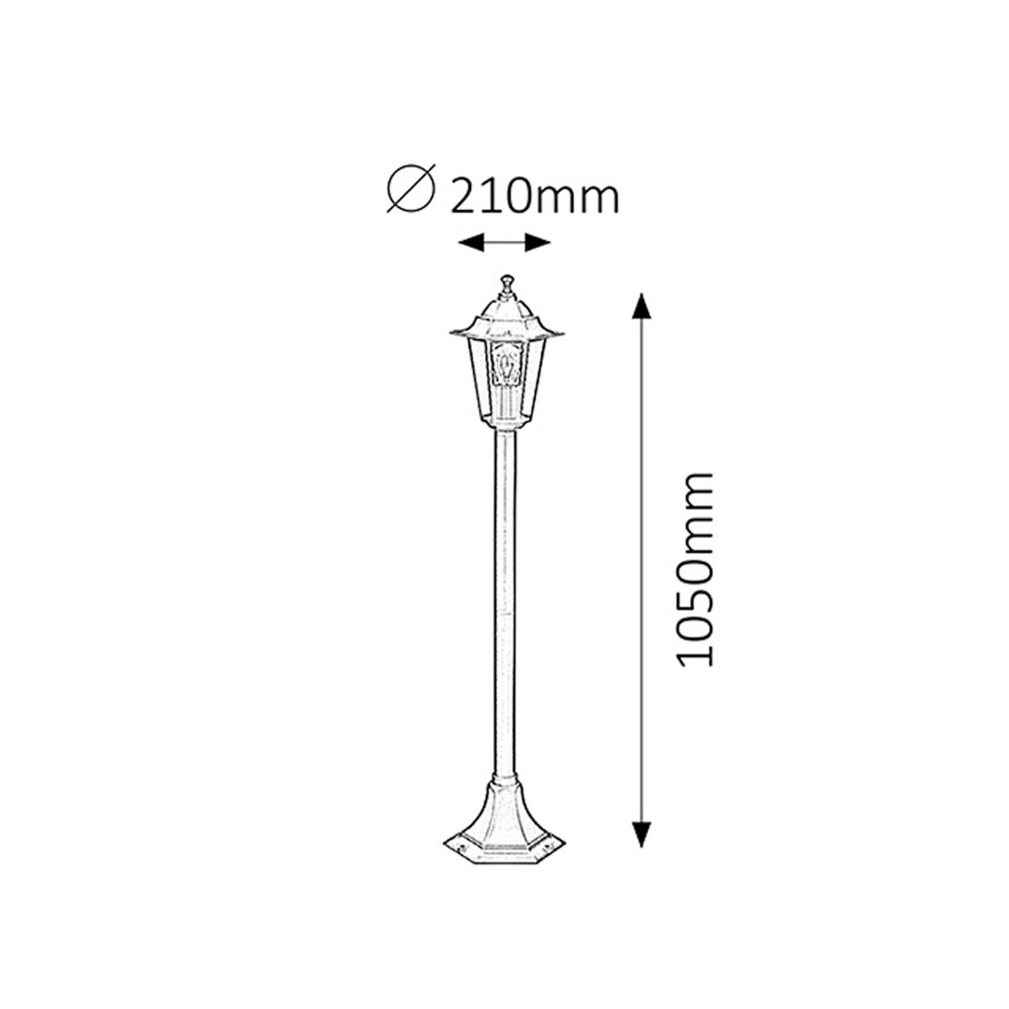 Ulkopylväsvalaisin RABALUX VELENCE E27 max.60W musta