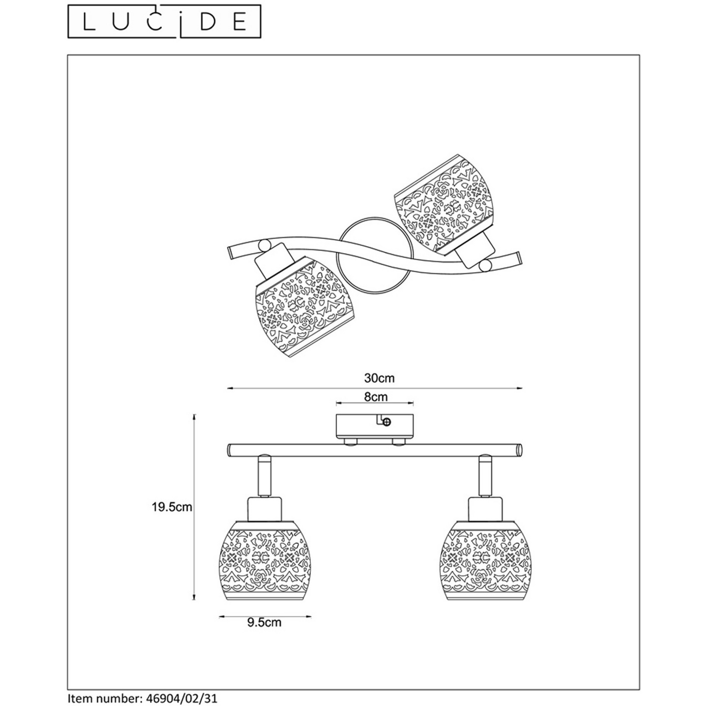 Kattovalaisin Lucide Tahar 90mm G9 maks.28W valkoinen