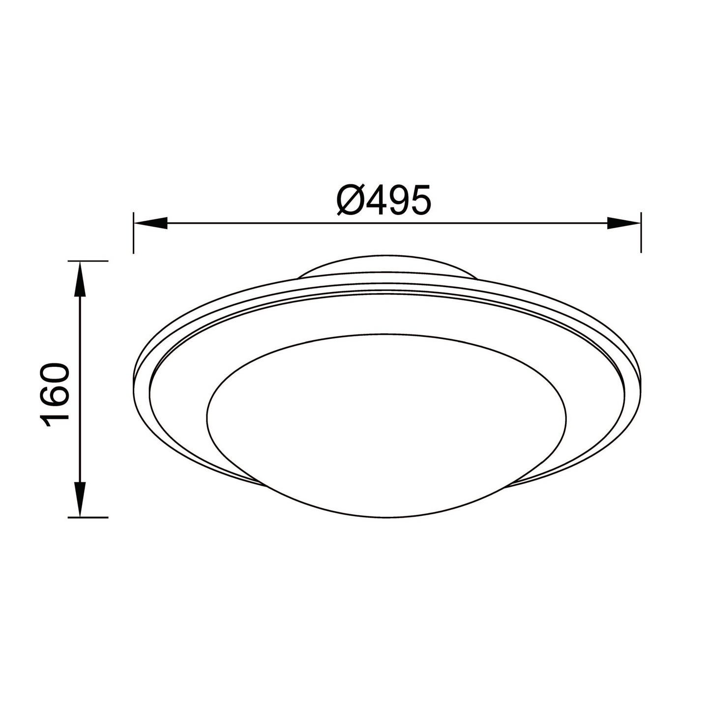 Kattovalaisin Focuslight Saturnus led 495mm 40W valkoinen